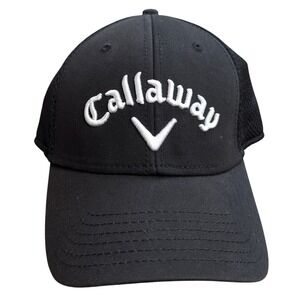 Callaway Men's Black Logo Adjustable Baseball Cap Hat Golf Summer Sun